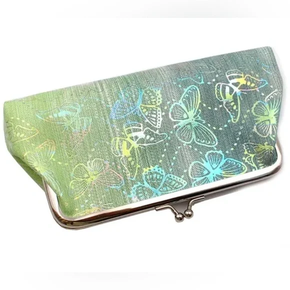 GRADIENT COLOR PRINTING BUTTERFLY MULTIFUNCTIONAL WOMEN CLUTCH/SOFT WALLET - Picture 1 of 4